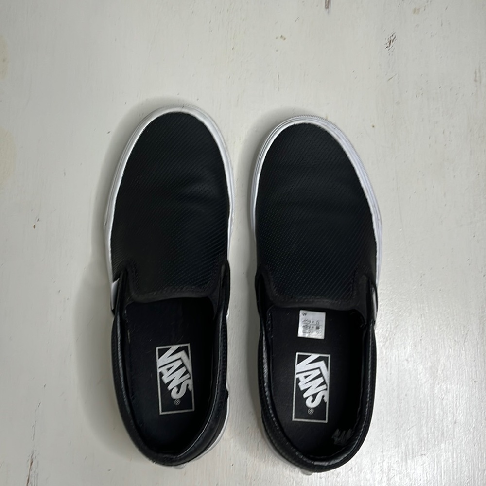 Perf leather slip on vans